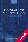 Cover of Foundations of Private Law: Property, Tort, Contract, Unjust Enrichment (eBook)