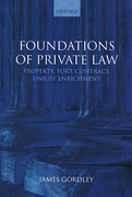 Cover of Foundations of Private Law: Property, Tort, Contract, Unjust Enrichment