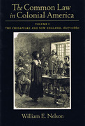 Cover of The Common Law in Colonial America Volume I: The Chesapeake and New England 1607-1660