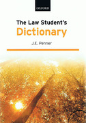 Cover of The Law Student's Dictionary