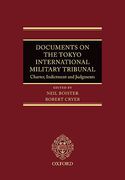 Cover of Documents on the Tokyo International Military Tribunal Charter, Indictment, and Judgments