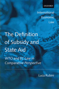 Cover of Definition of Subsidy and State Aid: WTO and EC Law in Comparative Perspective