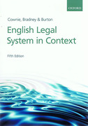 Cover of English Legal System in Context