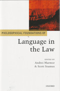 Cover of Philosophical Foundations of Language in the Law