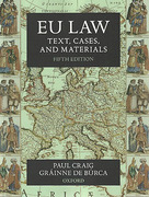 Cover of EU Law: Text, Cases and Materials