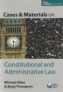 Cover of Cases and Materials on Constitutional and Administrative Law