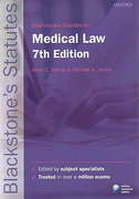 Cover of Blackstone's Statutes on Medical Law