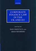 Cover of Corporate Finance Law in the UK and EU