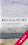 Cover of Law as a Leap of Faith: Essays on Law in General (eBook)