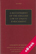 Cover of A Restatement of the English Law of Unjust Enrichment (eBook)