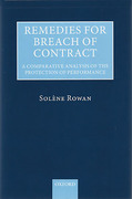 Cover of Remedies for Breach of Contract: A Comparative Analysis of the Protection of Performance