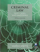 Cover of Criminal Law: Text, Cases and Materials 