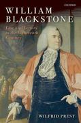 Cover of William Blackstone: Law and Letters in the Eighteenth Century