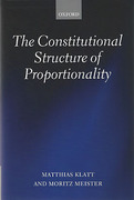 Cover of The Constitutional Structure of Proportionality