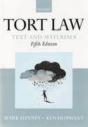 Cover of Tort Law: Text and Materials