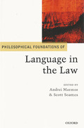 Cover of Philosophical Foundations of Language in the Law