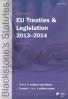 Cover of Blackstone's EU Treaties and Legislation 2013 - 2014