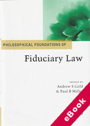 Cover of Philosophical Foundations of Fiduciary Law (eBook)