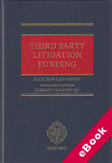 Cover of Third Party Litigation Funding (eBook)