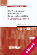 Cover of The Constitutional Foundations of European Contract Law: A Comparative Analysis (eBook)