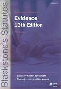 Cover of Blackstone's Statutes on Evidence