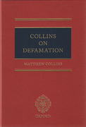 Cover of Collins On Defamation