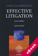 Cover of A Practical Approach to Effective Litigation (eBook)