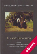Cover of Comparative Succession Law Volume II: Intestate Succession (eBook)