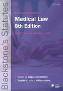 Cover of Blackstone's Statutes on Medical Law
