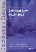 Cover of Blackstone's Statutes on Criminal Law 2016 - 2017