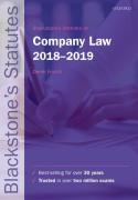 Cover of Blackstone's Statutes on Company Law 2018-2019