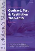 Cover of Blackstone's Statutes On Contract, Tort & Restitution 2018-2019