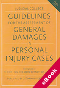 Cover of Judicial College Guidelines for the Assessment of General Damages in Personal Injury Cases (eBook)