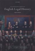 Cover of An Introduction to English Legal History