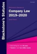 Cover of Blackstone's Statutes on Company Law 2019-2020