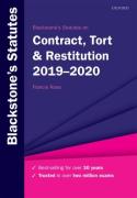 Cover of Blackstone's Statutes On Contract, Tort & Restitution 2019-2020