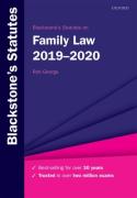 Cover of Blackstone's Statutes on Family Law 2019-2020