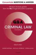 Cover of Concentrate Questions and Answers: Criminal Law