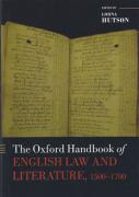 Cover of The Oxford Handbook of English Law and Literature, 1500-1700
