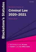Cover of Blackstone's Statutes on Criminal Law 2020-2021