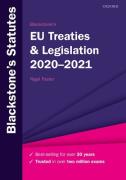 Cover of Blackstone's EU Treaties and Legislation 2020-2021