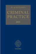 Cover of Blackstone's Criminal Practice 2021 (with Supplements 1, 2 & 3)