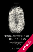 Cover of Fundamentals of Criminal Law: Responsibility, Culpability, and Wrongdoing (eBook)