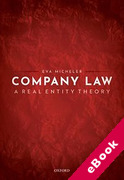 Cover of Company Law: A Real Entity Theory (eBook)
