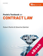 Cover of Poole's Textbook on Contract Law (eBook)