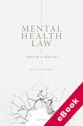 Cover of Mental Health Law: Abolish or Reform? (eBook)