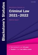 Cover of Blackstone's Statutes on Criminal Law 2021-2022