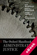 Cover of The Oxford Handbook of Administrative Justice (eBook)