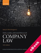 Cover of Sealy & Worthington's Text, Cases & Materials in Company Law (eBook)
