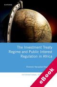 Cover of The Investment Treaty Regime and Public Interest Regulation in Africa (eBook)
